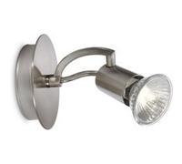 PHILIPS 561801716 MY LIVING PLAFONNIER MÉTAL ACIER BROSSÉ 1 X 50 W Incolore G