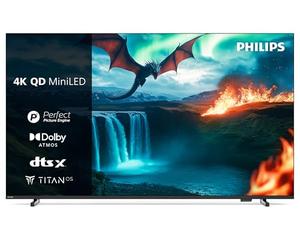 Philips 65MLED810 Mini LED 4K Smart TV - Écran 65 Pouces avec P5 Perfect Picture Engine Ultra HD, Titan OS, Dolby Vision et Son Dolby Atmos