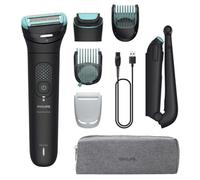 Philips Bodygroom série 7000 - tondeuse hommes avec tête flexible 2D, système de rasage Triple protection, têtes interchangeables, zones intimes, 100% étanche, autonomie 120 min, modèle BG7480/15