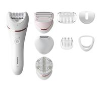 Philips Épilateur Série 8000 BRE735/00 – 100% étanche, sans fil, 8 accessoires