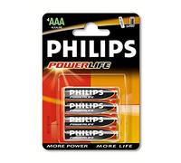 PHILIPS 8712581644703 Micro PowerLife LR03 Lot de 4 Piles alcalines AAA