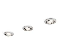 Philips Enif Spot encastrable orientable, sans ampoule, Lot de 3 9 x 9 x 10 cm Nickel