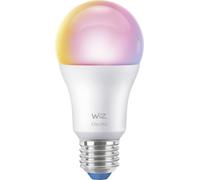 WiZ Ampoule LED connectée A60, Blanc ajustable et Multicolore, Culot E27, Équivalent 100 W, 2200-6500 K, 1521 lumens, Intensité réglable, Compatible Alexa, Google Assistant et Apple HomeKit, pack de 1