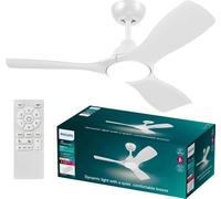 Philips Ventilateur de plafond LED Olas 30 W Ø1070 x H310 mm blanc avec télécommande, variable