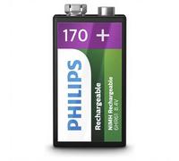 Philips 9VB1A17 - Pile 9V Rechargeable - 1 pièce 200 mAh - Longue Durée - Écologique