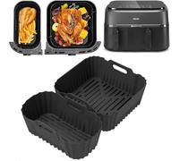 Philips Airfryer 3000 Accessoire en silicone pour friteuse à air chaud Philips Dual Basket Airfryer série 3000/5000 pour Philips XXL 9L (6L/3L) modèles NA350/00, NA352/00