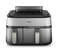 Philips Airfryer NA555 00 Dual Basket 9L 2750W Silver