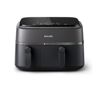 Philips Air Fryer Série 3000 Double Panier - Cuisson saine, rapide et polyvalente, capacité de 9 litres, écran tactile, conception à deux tiroirs (NA350/00)