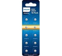 Philips Alcaline - Piles Bouton - LR626 (AG4) - 1,5 V - Lot de 10