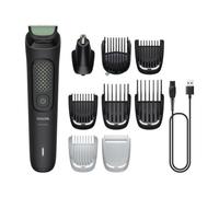 Philips Tondeuse tout-en-un Multigroom série 3000 9 accessoires - Tondeuse pour barbe, cheveux et corps, Lames auto-affûtées respectueuses de la peau, 12 hauteurs de coupe, Modèle MG3946/15