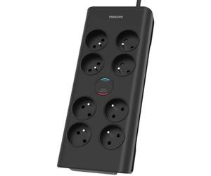 Philips ALPHIPFSPN7080B SPN7080BA/60 Multiprise 8 prises 3680 W 16 A 2 m Noir