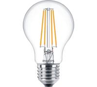 Philips, pack de 6 ampoules E27 LED transparentes 60W, blanc chaud