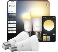 Philips Ampoule connectée A60 White Ambiance E27 6 W 810 lm Pack de 2 Compatible Alexa/Google/Apple