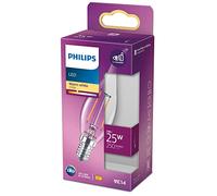 Philips Ampoule Flamme - Philips Ampoule Flamme, 2 W, 25 W, E14, 250 LM, 15000 h, Blanc Chaud