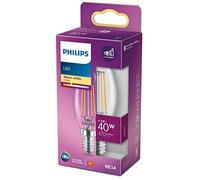 Philips Ampoule Flamme - Philips Ampoule Flamme, 4,3 W, 40 W, E14, 470 LM, 15000 h, Blanc Chaud