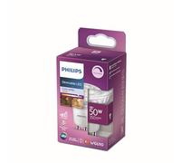 Philips Ampoule LED classique à intensité variable [spot GU10] 50 W, blanc froid (4000 K) [Classe énergétique F]