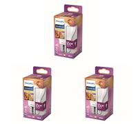 Philips, ampoule LED Classique E27, (Equivalent 100 W), ampoule LED à intensité variable avec lumière blanc chaud 2700K, lampe E27 à économie d'énergie avec longue durée de vie (Lot de 3)