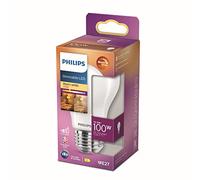 Philips, ampoule LED Classique E27, (Equivalent 100 W), ampoule LED à intensité variable avec lumière blanc chaud 2700K, lampe E27 à économie d'énergie avec longue durée de vie
