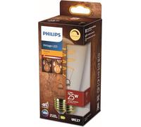 Philips ampoule LED Edison E27 25W Blanc Chaud Ambrée Compatible Variateur, Verre