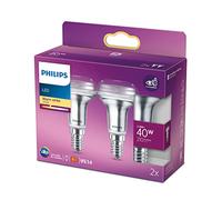 Philips ampoule LED Equivalent 40W R50 E14 Blanc chaud, Non dimmable, Verre, Lot de 2
