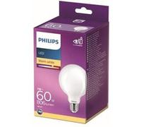 Philips ampoule LED Equivalent 60W E27 Blanc chaud non dimmable, verre Neutre G