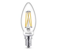 Philips ampoule LED Flamme E14 25W Blanc Chaud Claire Compatible Variateur, Verre