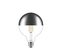 Philips ampoule LED Globe Filament Calotte Argentée E27 8W Equivalent 50W Claire Blanc chaud Compatible Variateur