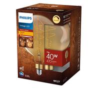 Philips ampoule LED Globe Giant G200 Vintage Filament E27 40W Claire Ambrée, Compatible Variateur, Verre