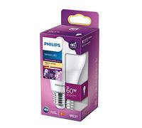 Philips ampoule LED LED Sensor 60W E27 Blanc chaud non dimmable, plastique