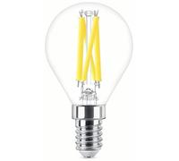 Philips ampoule LED Sphérique E14 40W Blanc Chaud Claire, Verre Compatible Variateur