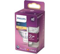 Philips ampoule LED Spot GU5.3 20W Blanc Chaud, Verre