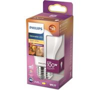 PHILIPS Ampoule LED Standard E27 - 100W Blanc Chaud Dépolie Verre Compatible Variateur - Verre