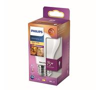 Philips ampoule LED Standard E27 75W Blanc Chaud Dépolie Verre Compatible Variateur, verre