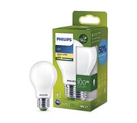 Philips Ampoule LED A60 Ultra Efficient E27 7,3W (équiv.100W) Blanc chaud 2700K dépolie verre