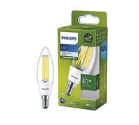 Ampoule LED Ultra Efficient Classe A - PHILIPS - 40W - E14 - Blanc froid 4000K - Transparente - Verre
