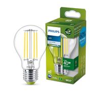 Philips ampoule LED Ultra Efficient Classe A, 40W, culot E27, blanc froid 4000K, transparente