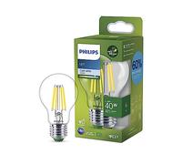 Philips ampoule LED Ultra Efficient Classe A, 40W, culot E27, blanc froid 4000K, transparente
