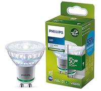 Philips, ampoule LED Ultra Efficient Classe A, 50W, culot GU10, blanc froid 4000K, verre
