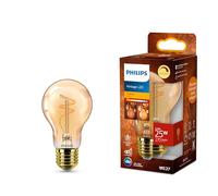 Philips Ampoule Vintage Amber Spiral A60, Dimmable, Sans scintillement, EyeComfort, 270 Lumen, Température 1800 K, 3.1 W=25 W, culot E27, Pack de 1