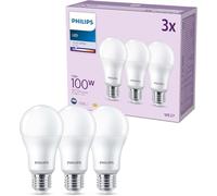 Philips Ampoule LED A67 E27 100 W Blanc froid Non dimmable Pack de 3