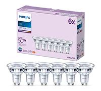 Philips, Ampoules LED pour Spot, Culot GU10, 390lm, 50W, Pack de 6 | Lot de 6 Spots LED à Culot GU10, 390lm, Itensité non dimmable,Blanc Neutre 4000K, 4.6W Equivalent 35W, Économie d'énergie 90%
