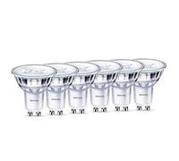 Philips, Ampoules LED pour Spot, Culot GU10 C90, 50W, 345lm, Pack de 6 | Lot de 6 Spots LED à Culot GU10, 345lm, Intensité Variable, Blanc Chaud, 3.8W Equivalent 50W, Économie d'énergie 90%