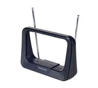 Philips Antenne TV numérique - Amplificateur Antenne fr Portable Signal Filter 4G, 28 db UHF/VHF/FM, Facile à installer, avec filtre de Réduction du bruit fr, (Noir)
