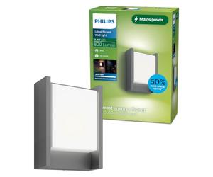 PHILIPS Applique Murale Exterieur LED, Lampe Exterieur, Gris Anthracite Résistant à l'eau IP44, Arbour, pour éclairage de votre maison, jardin et terrasse