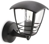 Philips Applique Murale Exterieur LED, Lampe Exterieur, Noir, Philips Creek Lanterne Montante pour éclairage de jardin et terrasse (nécessite une ampoule E27 60 Watts, non fournie)