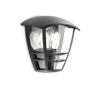 Philips Applique Murale Exterieur LED, Lampe Exterieur, Noir, Philips Creek pour éclairage de votre maison, jardin et terrasse (nécessite une ampoule E27 60 Watts, non fournie)