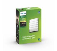 Eclairage mural Philips Applique murale LED myGarden Raccoon Lumière blanche et chaude Inox