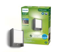 Philips Arbor UltraEfficient, Applique d'extérieur 3,8W, 2700K, antracite, détecteur de mouvement, IP44 résistante aux intempéries