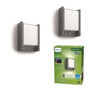 Philips Arbour Applique murale avec détecteur de mouvements, lot de 2, LED, 8721103044419,