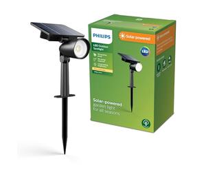 Philips Ashlyn Spot/Applique Solaire d’Extérieur, 2700 K, 150 lm, Noir